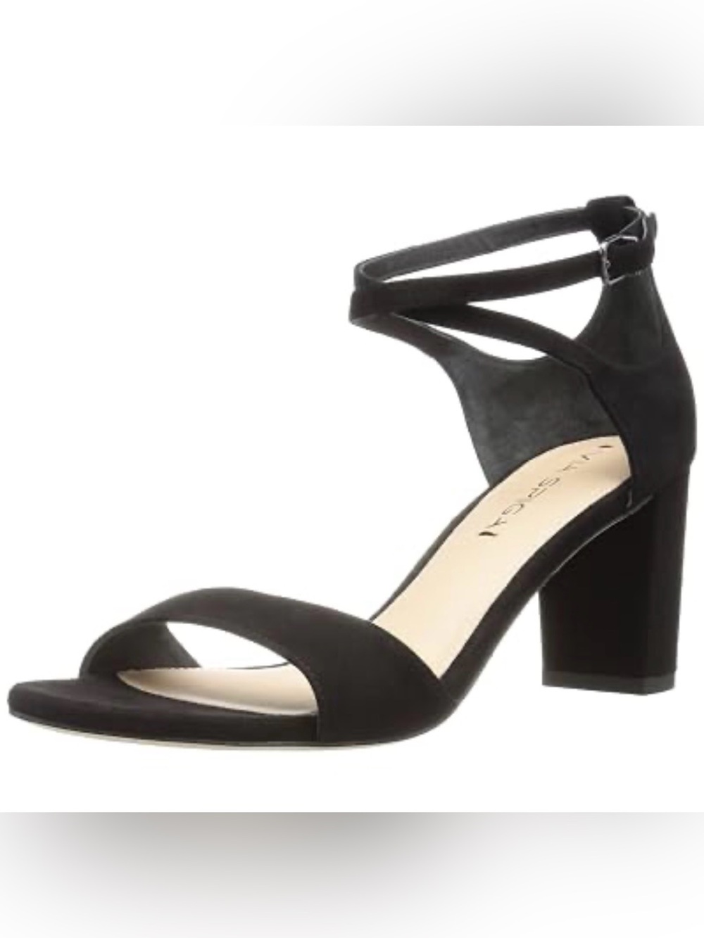 Via Spiga Wendi Black Suede Block Heel Sandals | Made in Italy | Size 7.5